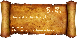 Barinka Rodrigó névjegykártya
